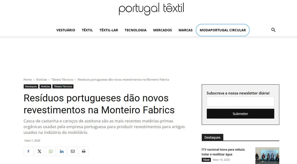 Portuguese Waste Transformed into Coated Fabrics by Portugal Têxtil